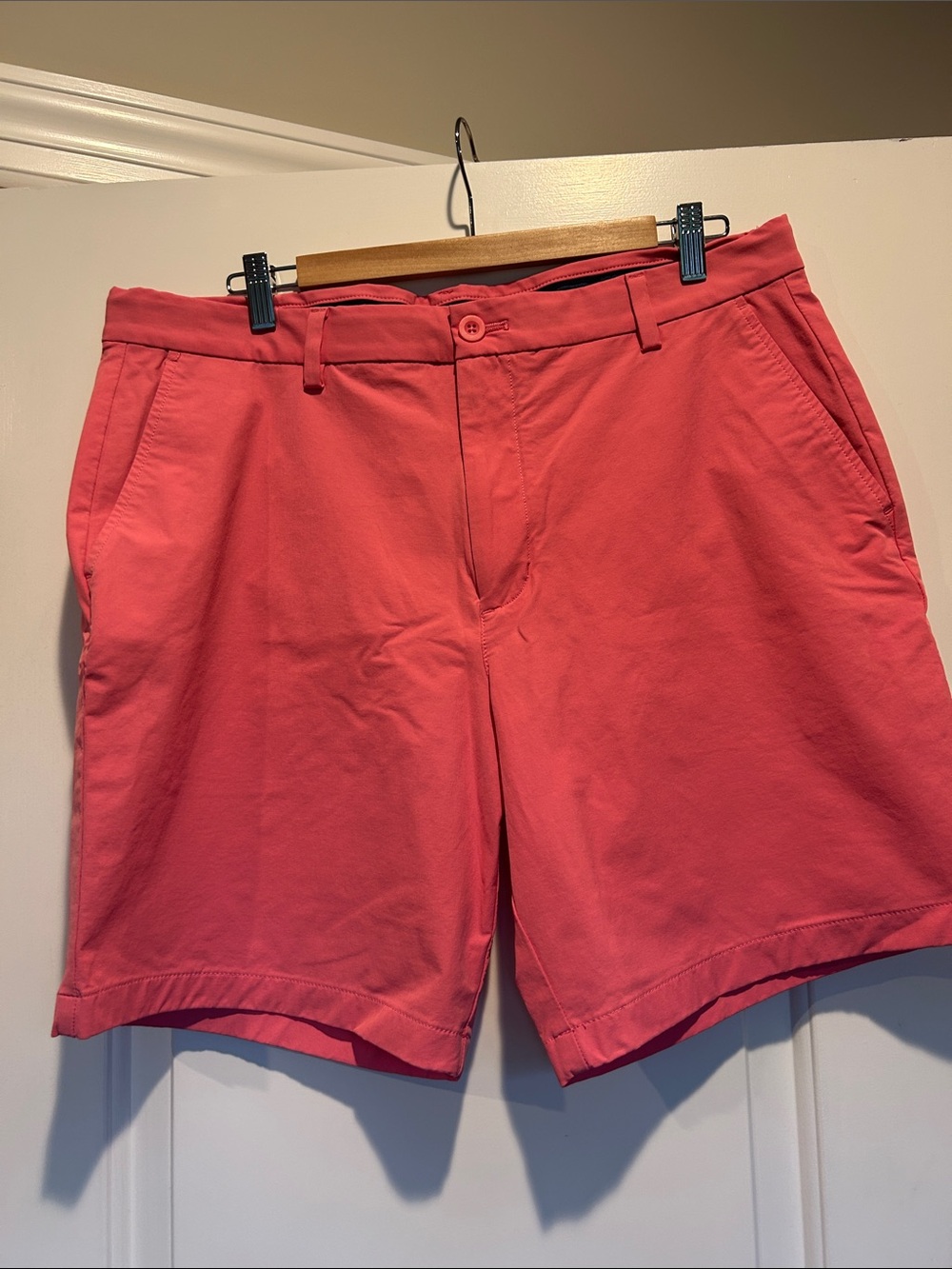 Vineyard Vines Coral Pink Flat-Front Men's Performance Shorts